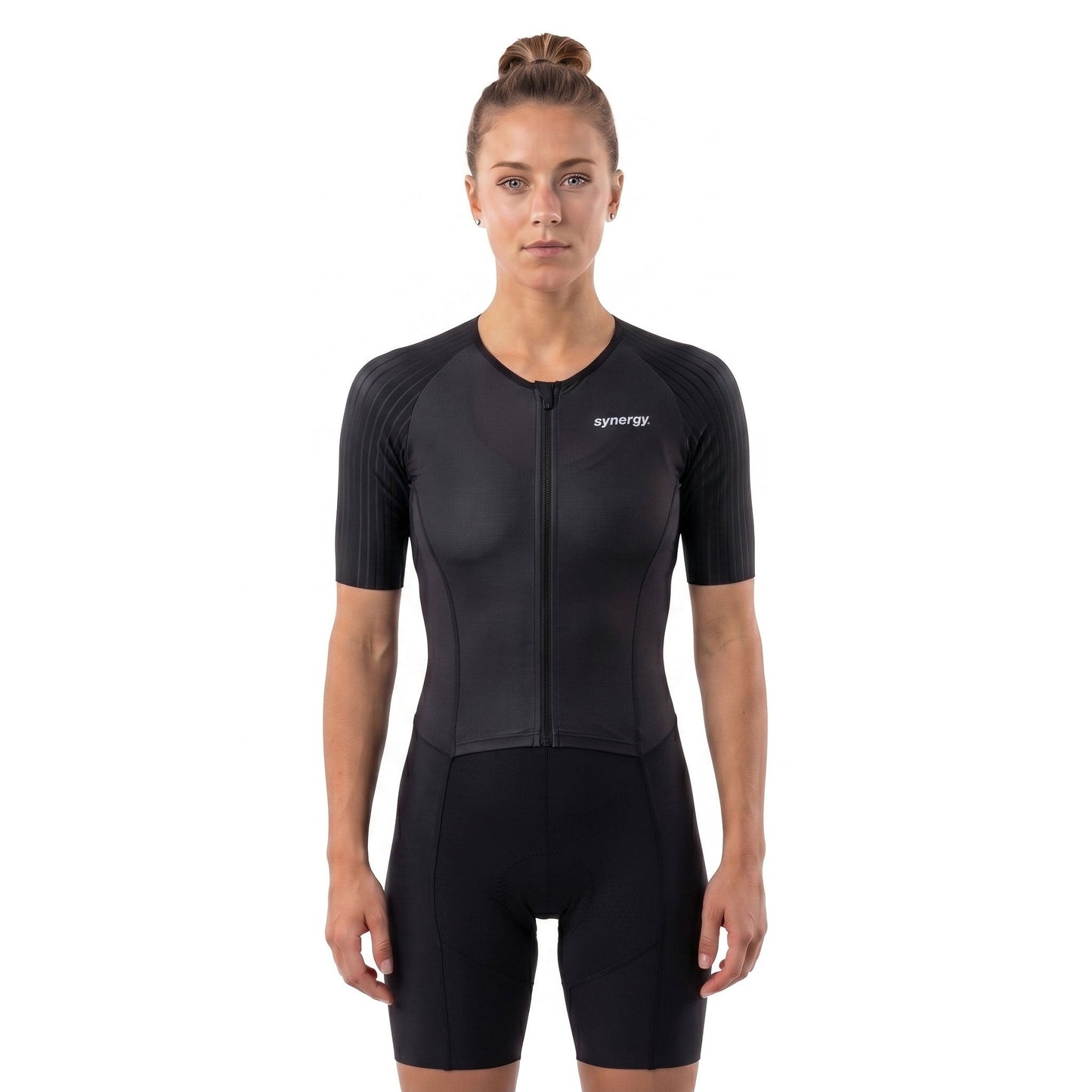 Women's Race Short Sleeve Tri Suit - Lake Placid Shadow 1