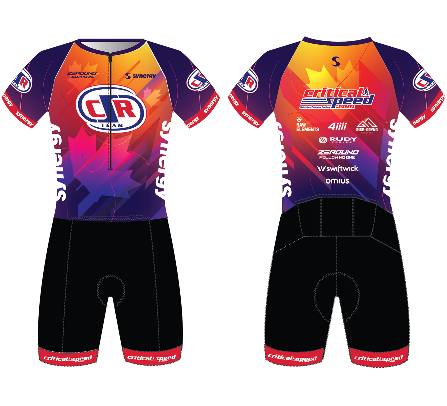 Critical Speed Men's Pro Short Sleeve Tri Suit